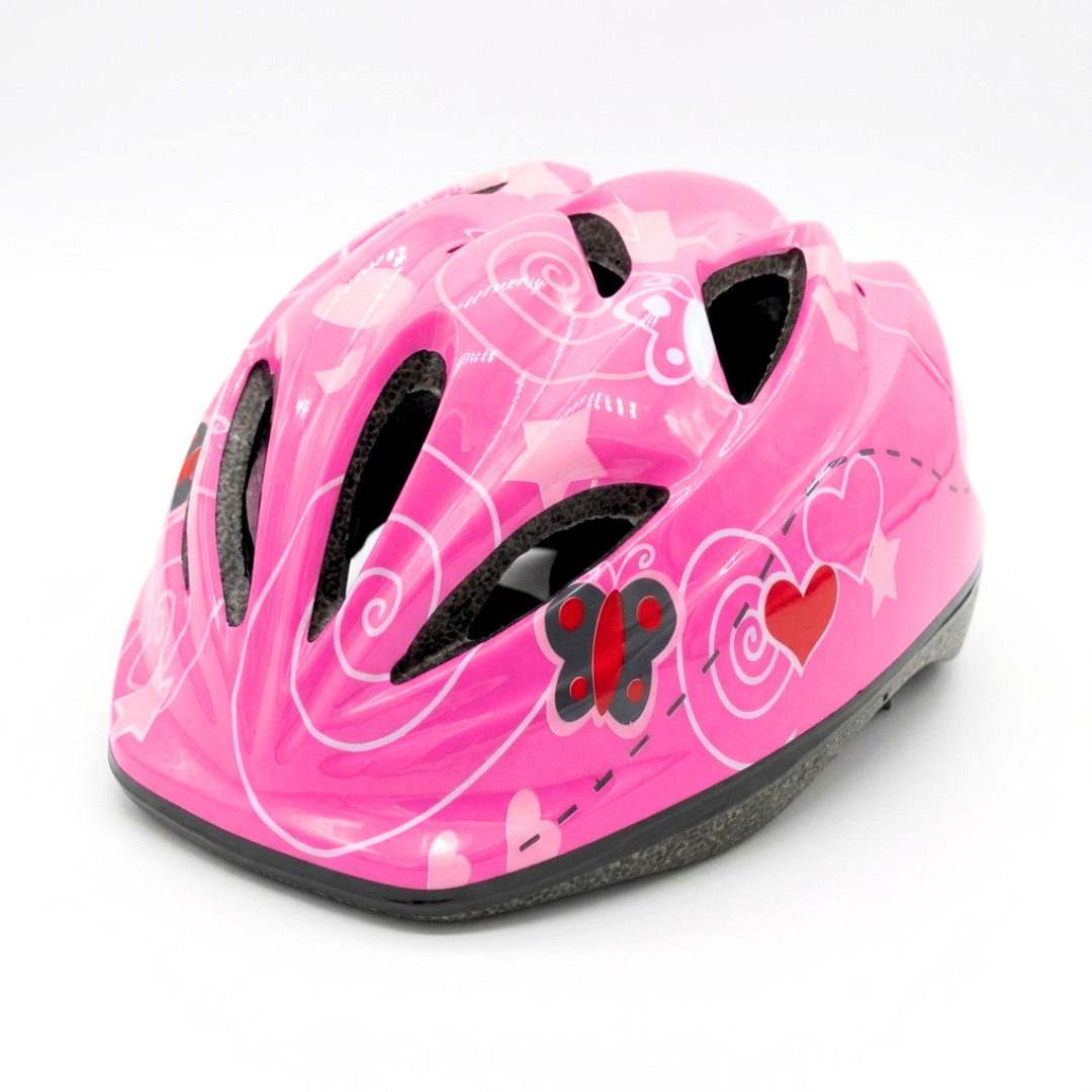 Chanty Casco infantil – Rosa con mariposas