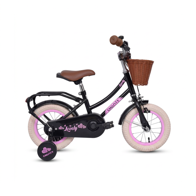 CHANTY Lovely 12" Bicicleta para niñas negra | 2-4 años |