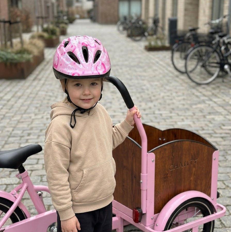 Chanty Casco infantil – Rosa con corazones