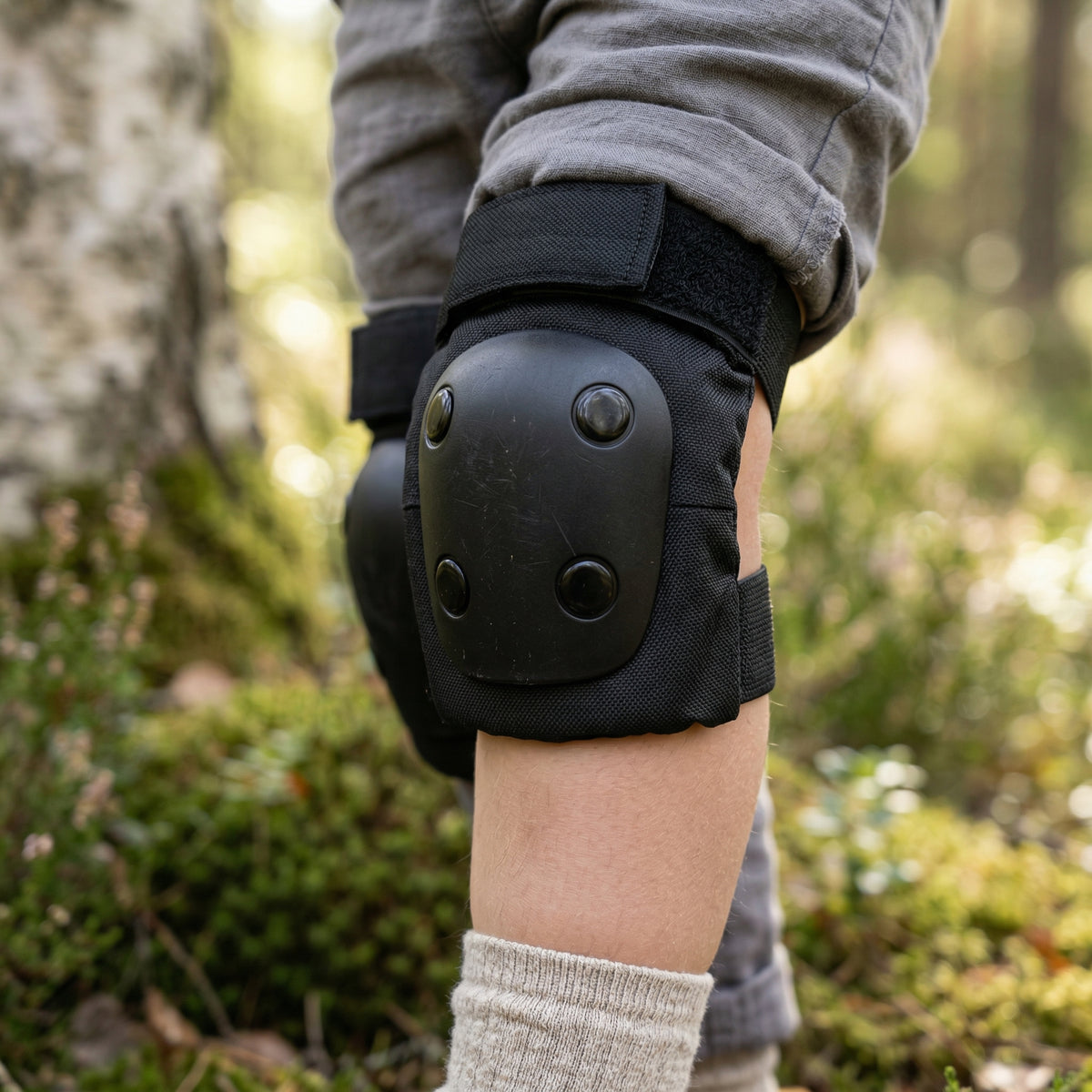 CHANTY Casco infantil + Set de protección – Negro