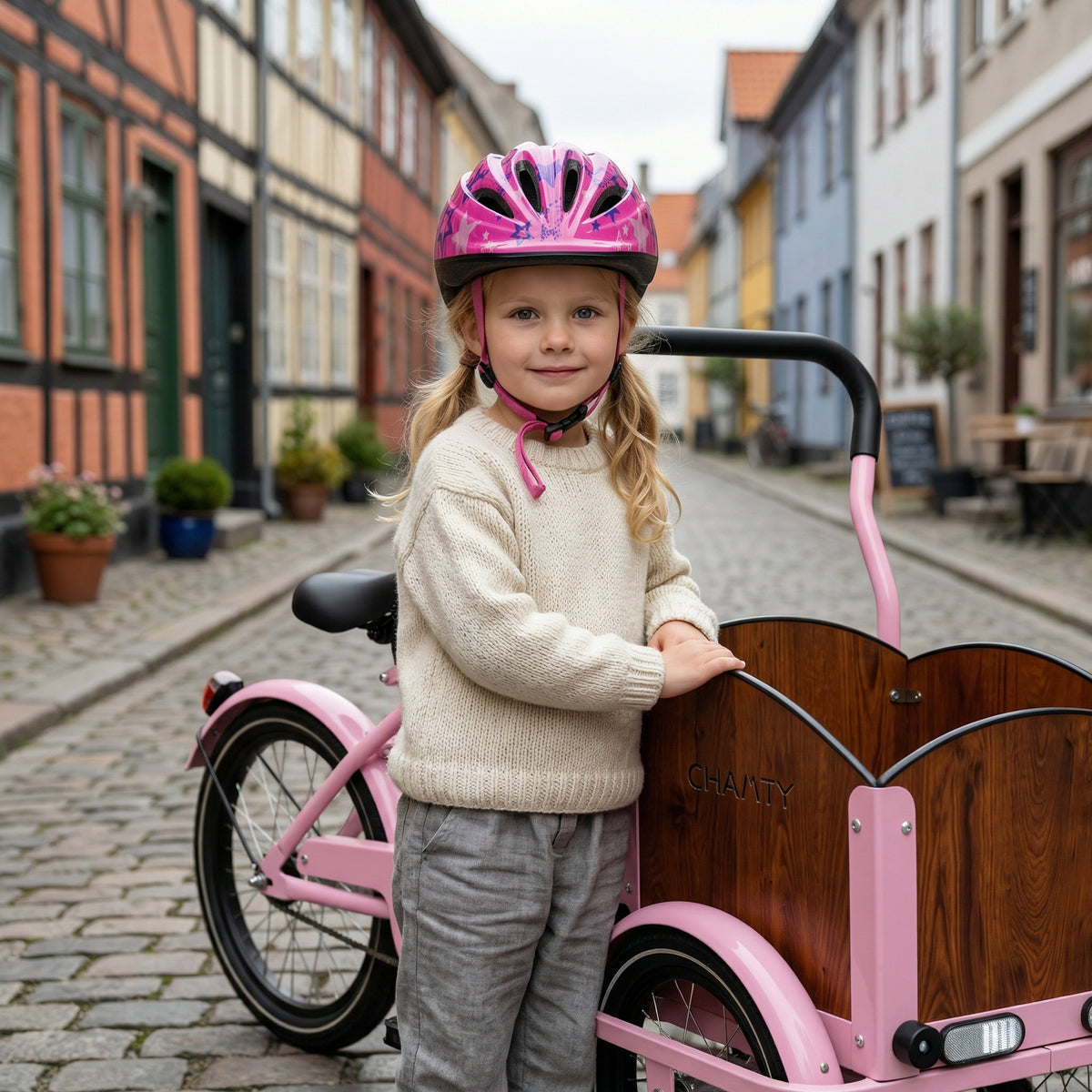 Chanty Casco infantil – Rosa con estrellas