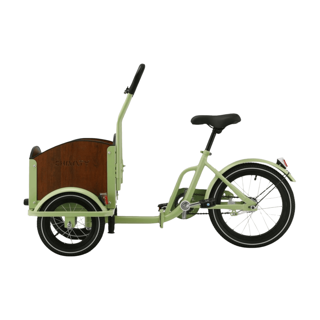 Chanty Cargo Kid - Grøn inkl. hjelm, flaskeholder, håndtag i 2 farver og ringklokke - BørnecyklerneChantyBørnecyklerneGrøn: BLC16 - GRNChanty Cargo Kid - Grøn inkl. hjelm, flaskeholder, håndtag i 2 farver og ringklokke