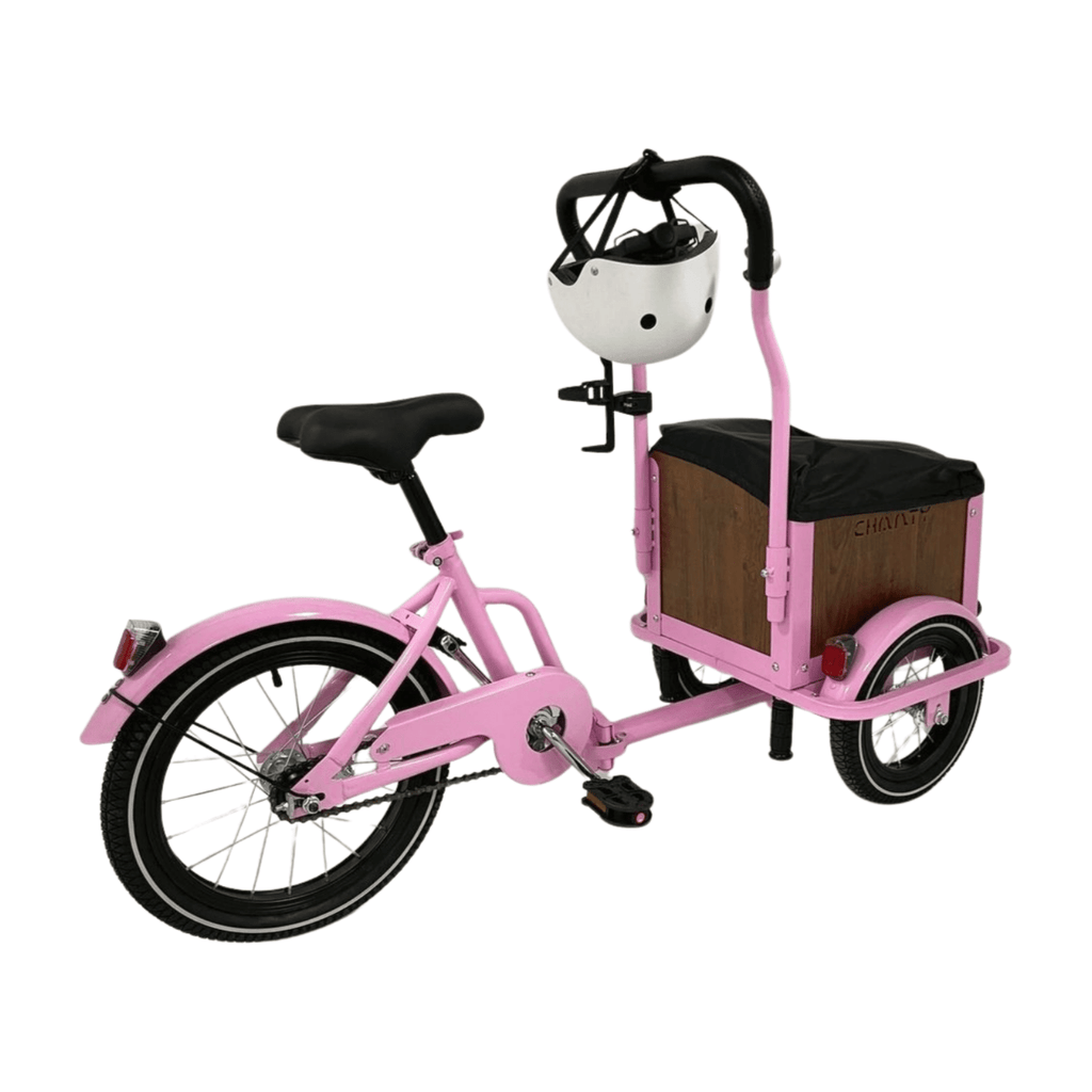 Chanty Cargo Kid – Pink inkl. hjelm, flaskeholder, håndtag i 2 farver og ringklokke - BørnecyklerneChantyBørnecyklernePink: BLC16 - LYRChanty Cargo Kid – Pink inkl. hjelm, flaskeholder, håndtag i 2 farver og ringklokke