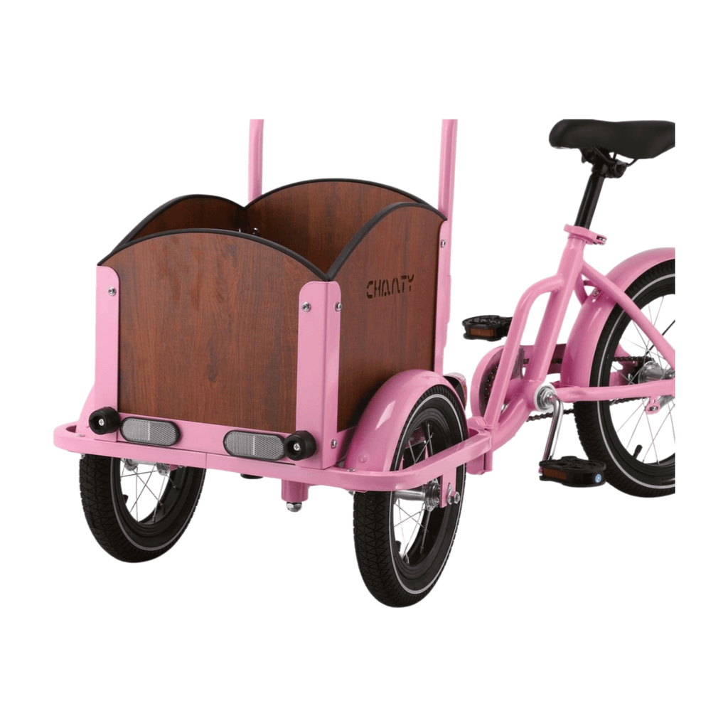 Chanty Cargo Kid – Pink inkl. hjelm, flaskeholder, håndtag i 2 farver og ringklokke - BørnecyklerneChantyBørnecyklernePink: BLC16 - LYRChanty Cargo Kid – Pink inkl. hjelm, flaskeholder, håndtag i 2 farver og ringklokke