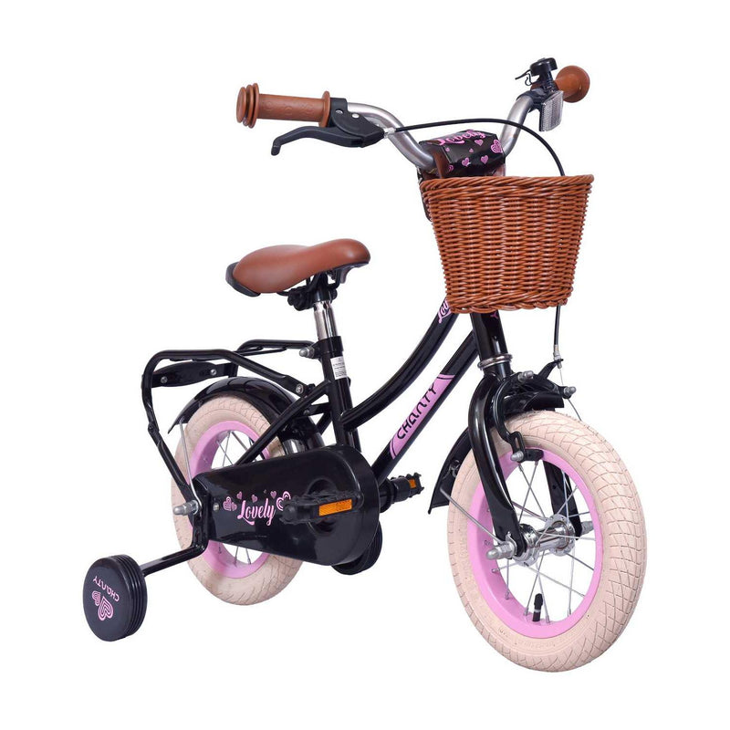 CHANTY Lovely 12" Bicicleta para niñas negra | 2-4 años |