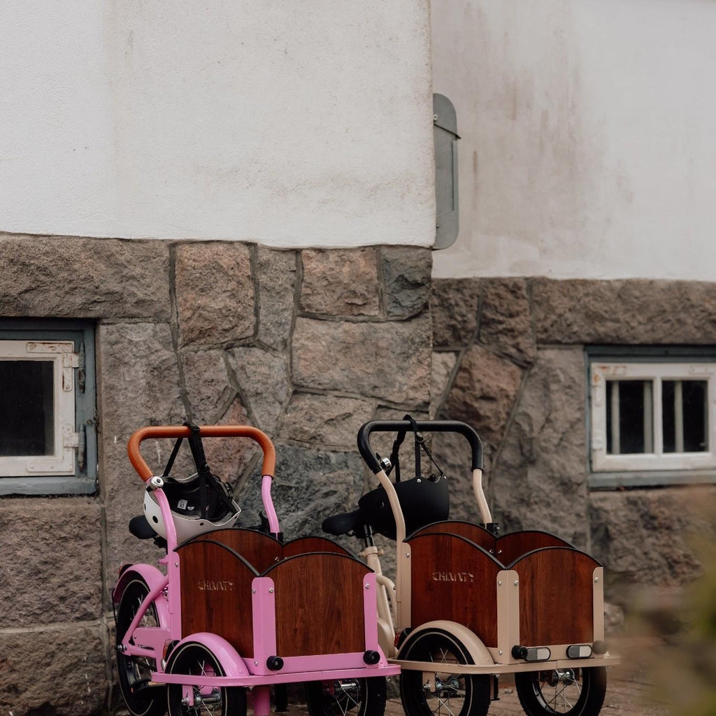 Søskendepakken - 2 børneladcykler inkl. hjelm, flaskeholder, håndtag i 2 farver og ringklokke - BørnecyklerneChantyBørnecyklerneSortSøskendepakken - 2 børneladcykler inkl. hjelm, flaskeholder, håndtag i 2 farver og ringklokkeSort