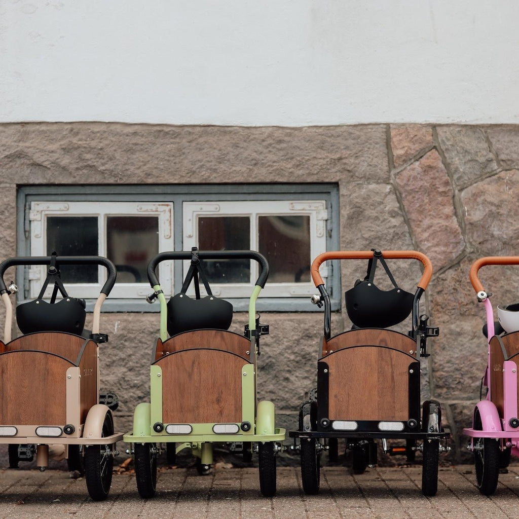 Søskendepakken - 4 børneladcykler inkl. hjelm, flaskeholder, håndtag i 2 farver og ringklokke (kopi) - BørnecyklerneChantyBørnecyklerneSortSøskendepakken - 4 børneladcykler inkl. hjelm, flaskeholder, håndtag i 2 farver og ringklokke (kopi)Sort