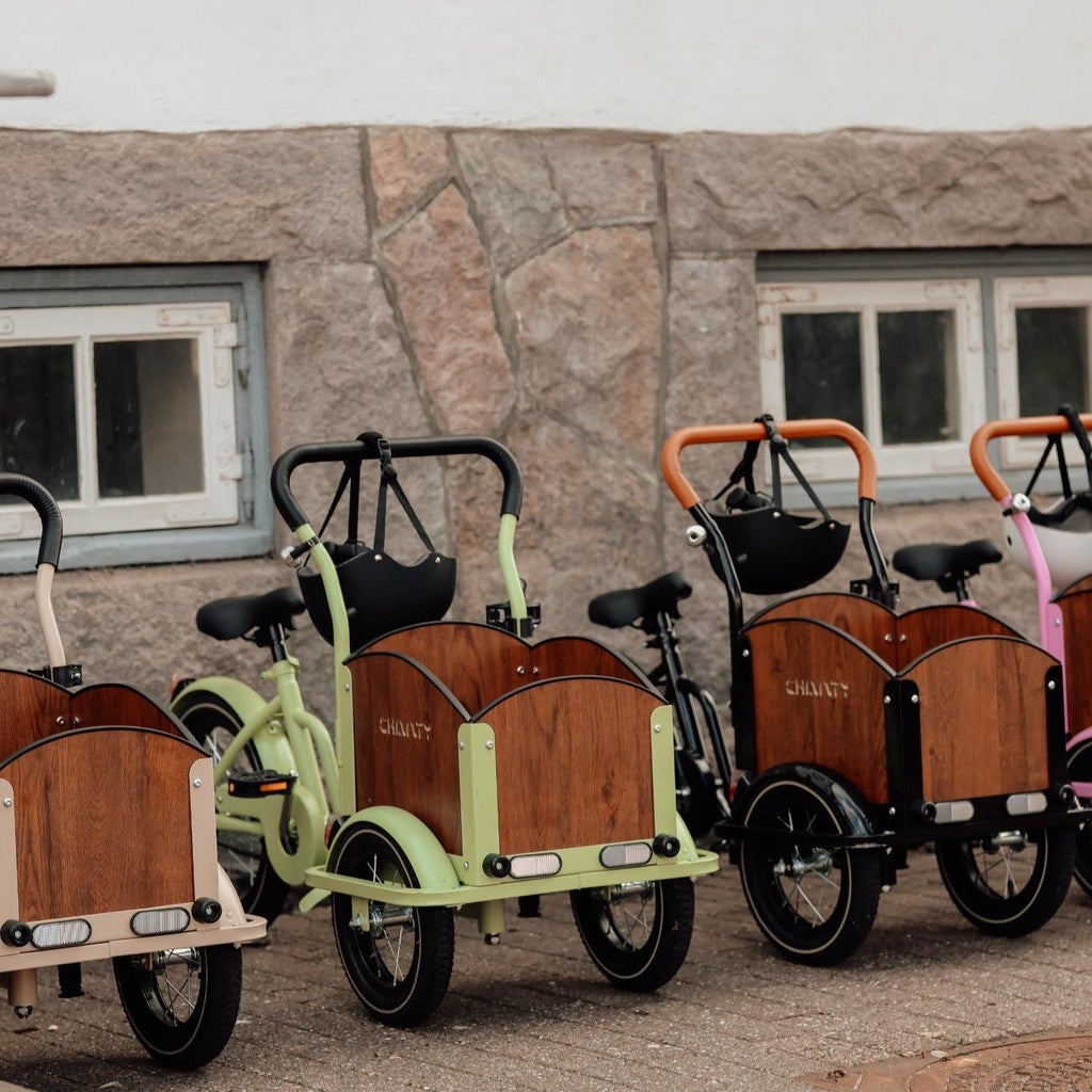 Søskendepakken - 4 børneladcykler inkl. hjelm, flaskeholder, håndtag i 2 farver og ringklokke (kopi) - BørnecyklerneChantyBørnecyklerneSortSøskendepakken - 4 børneladcykler inkl. hjelm, flaskeholder, håndtag i 2 farver og ringklokke (kopi)Sort